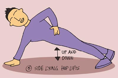 Side-lying hip lifts