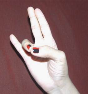 Prithvi mudra (Earth hand gesture)